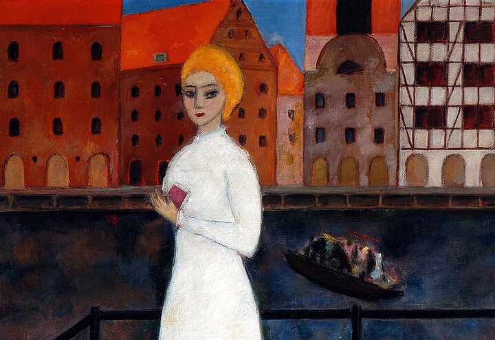 Wladimir von Zabotin, Sonntagmorgen in Danzig (Detail), o. Dat., Kunsthalle Mannheim © Sammlung Emma Zabotin © Foto: Kunsthalle Mannheim